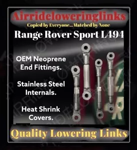 Range Rover Sport L494 (2013-2022) Air Suspension Lowering Links, Stainless bars - Picture 1 of 24