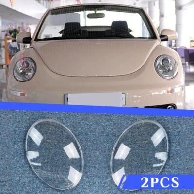 1Pair Headlight Headlamp Clear Lens Cover For 2004-2010 Volkswagen Beetle 2PCS — 第 1/4 张图片