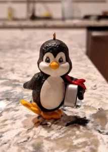 Vintage Hallmark Keepsake 1986 Special Delivery Penguin Christmas Ornament - Picture 1 of 6
