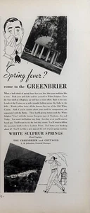 1935 White Sulpher Springs Original Print Ad West Virginia Greenbrier Cottages - Picture 1 of 1