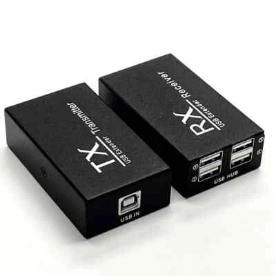 120M 4 USB Extender über RJ45 Ethernet CAT6 Kabel für UBS Maus Tastatur Scanner - Bild 1 von 4