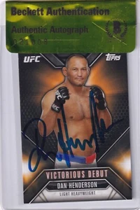 Dan Henderson Signed 2015 Topps UFC Chronicles Victorious Debut Card VD3 BAS COA - Picture 1 of 12