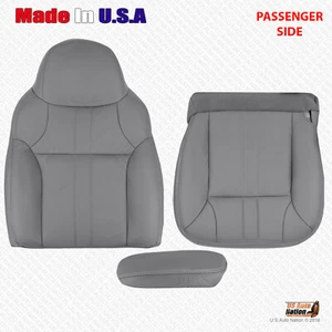 2000 2001 Ford Excursion XLT - Passenger Bottom-Top-Armrest Leather Cover Gray - Picture 1 of 6