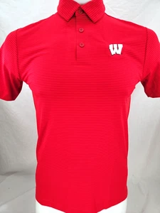 NEW Wisconsin Badgers Columbia Omni-Wick One Swing SS Golf Polo Shirt Men's S - Picture 1 of 9