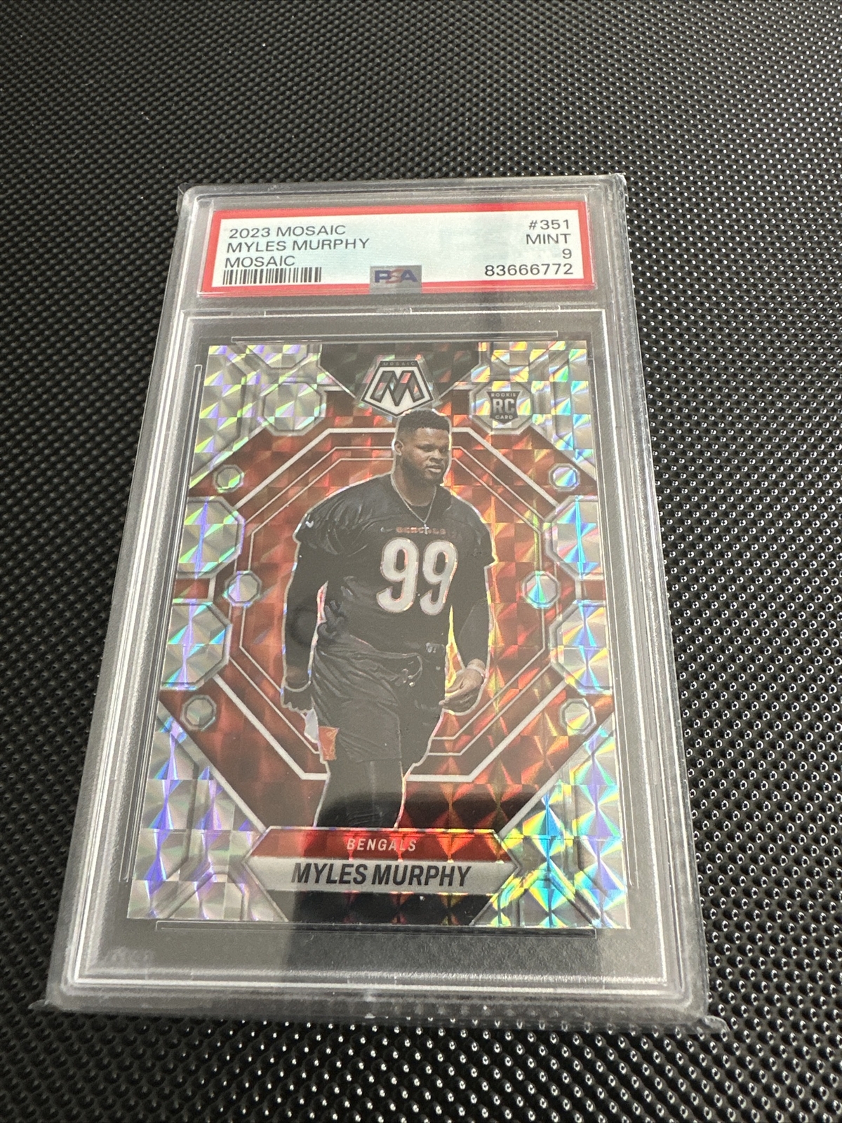 2023 Panini Mosaic Myles Murphy ROOKIE BLUE REACTIVE #351 Bengals RC