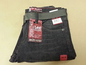 Lee Boy's Black Wicked Dungarees Slim Straight Leg Jeans Size 8 10 12 14 16 18 R - Picture 1 of 4
