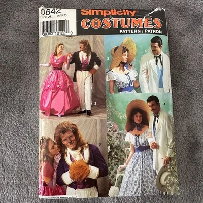 Simplicity 0642 Adult Costume Sewing Pattern Old South Fairy Tale Gowns & Jacket - Image 1 of 4