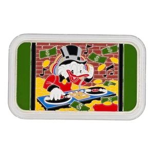 2024 DJ Scratch Duck Dagobert DuckTales 1 Feinunze Silber Emaille Kunstbarren #D /150 - Bild 1 von 4