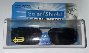 Solar Shield Polarized Clip On  Sunglasses 52 Rec 5 - Picture 1 of 3