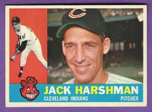1960 Topps - #112 Jack Harshman - Cleveland Indians - ExMt CENTERED - Bild 1 von 2