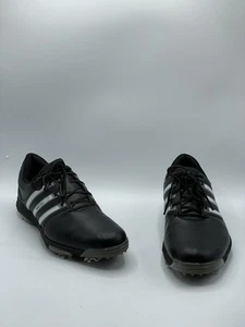 EUC SELTEN! Herren Adidas Tour 360 ADIPURE Größe 12 schwarz weiß Leder Golfschuhe - Bild 1 von 14