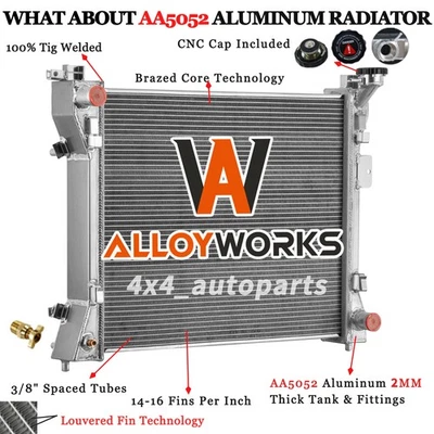 4Rows Radiator For 08-20 Dodge Grand Caravan VW Routan Chrysler Town&Country MT - Image 1 of 4