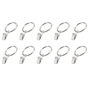 24Pcs Curtain Rings with Clips 1.25 Inch Metal Drapery Hanging Ring - Picture 1 of 6