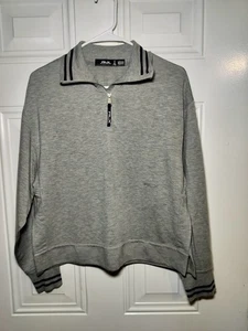 RLX Ralph Lauren Damen Sweatshirt grau 1/4 Zip Polokragen Größe S - Bild 1 von 8