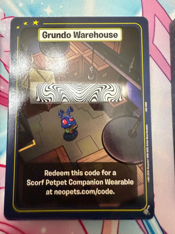 Neopets TCG Grundo's Warehouse CODE - Scorf Petpet Companion Wearable - Image 1 of 1