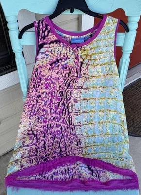 Женский прозрачный многоцветный топ без рукавов Simply Vera Vera Wang размер большой - Изображение 1 из 4