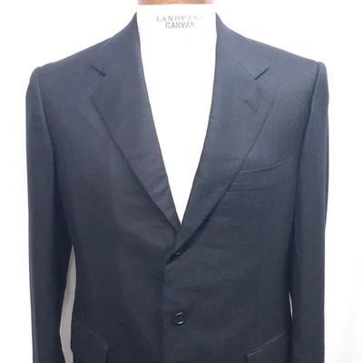 Luciano Barbera Men's Cashmere Silk EU 50 US 40 Short Blazer Navy Blazer Jacket - Image 1 of 4