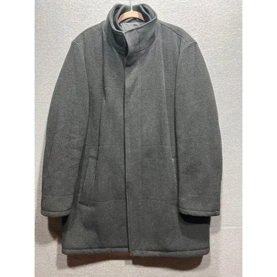 Cole Haan Melton Coat Black Full Zip Button Closure Mens Size Large - Image 1 of 4