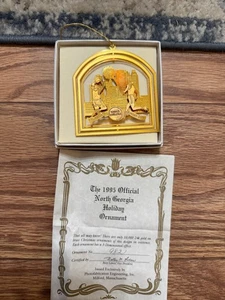 1995 OFFICIAL NORTH GEORGIA LIMITED EDITION 24K GOLD CHRISTMAS ORNAMENT OLYMPICS - Bild 1 von 3