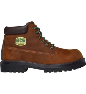 John Deere Skechers Men's Size 9 Sergeants Dozer Soft Toe Work Boot 256000/BRN - Picture 1 of 5