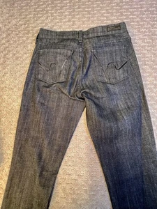 Pantalones de mezclilla Citizens Of Humanity para mujer 25 Avedon lavado oscuro cintura baja pierna ajustada - Imagen 1 de 18