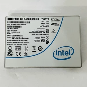 Intel D5-P4320 Series 7.68TB PCIe NVMe QLC U.2 2.5in SSD SSDPE2NV076T8 - Afbeelding 1 van 7