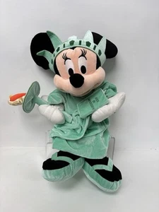 Disney Store New York Minnie Mouse Statua della Libertà Giocattolo Morbido Peluche Circa 18" - Foto 1 di 10