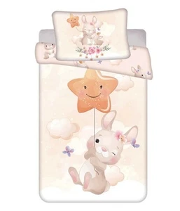 Set lenzuola reversibile Bunny Star 2 pezzi 100 x 135 cm 40 x 60 cm - Foto 1 di 1