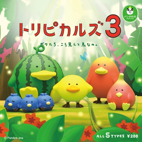 🍉🐥 Toripicals Vol. 3 Fruit Birds Gachapon (Complete) Panda Ana Tomy Tripicals Cover