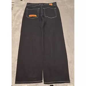 Empyre baggy jeans black casual Y2K hip hop skater fit 35X30 (tag 32) relaxed - Picture 1 of 7