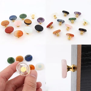 Quartz Stone Cabinet Handles Pull Crystal Reiki Pulls Knobs Drawer Home Decor - Picture 1 of 22