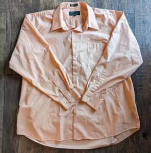90s Vintage Colours By Alexander Julian Long Sleeve Button Down Shirt Peach LG - Picture 1 of 16