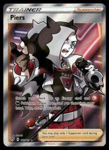 Pokemon Tcg quasi nuovo Full Art Trainer Piers #187 Darkness Ablaze - Foto 1 di 2