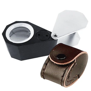 10x Triplet with 21mm Optic Lens Jeweler Loupe Magnifier + 6 LED Light, Foldaway - Picture 1 of 10
