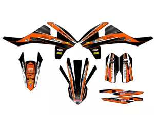 2017-2018 EXC VIGOR Orange Senge Graphics Kit Compatible with KTM - Foto 1 di 4