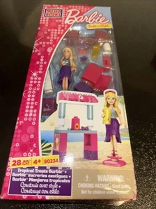 NEW Mega Bloks Barbie Build'n Style Tropical Treats Barbie 80234 BOX HAS DAMAGE - Picture 1 of 6