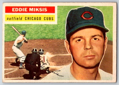 1956 Topps EDDIE MIKSIS #285 Chicago Cubs - Gray back - Very Nice - Free Ship! - Image 1 of 2