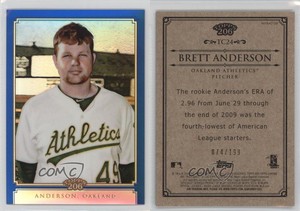2010 Topps Chrome Topps 206 Chrome Blue Refractor /199 Brett Anderson #TC24