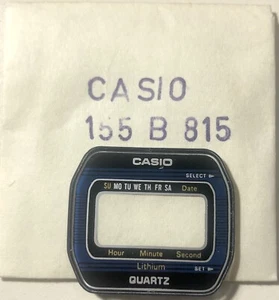 Nos New Casio 155 B 815 Plexi Glass Plastic Crystal Vintage Watch Oldstock - Picture 1 of 1