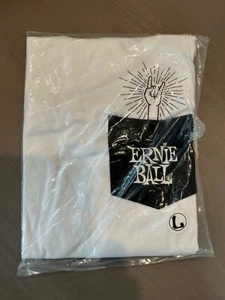 Men's Ernie Ball Logo T-Shirt White Size Large NEW in Packaging - Picture 1 of 2