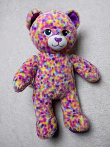 BAB Build A Bear Rainbow Confetti Kitty Cat Leopard Plush 2018 Stuffed Animal - Picture 1 of 13