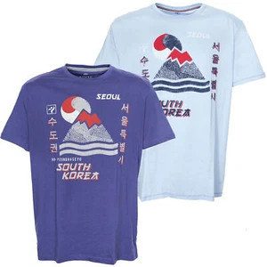 Kitaro T Shirt Herren Kurzarm Rundhalsausschnitt Plusgröße Übergröße Blau - Picture 1 of 7