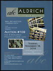 Aldrich catalog: ABC Auctions sale 109 Nov. 18, 2014