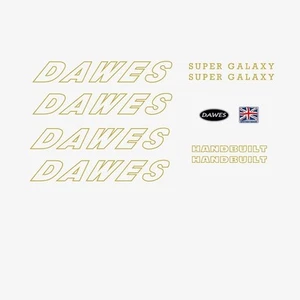 Calcomanías de bicicleta Dawes Super Galaxy - Transferencias - Pegatinas n.o 6 - Imagen 1 de 1