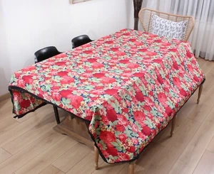 Roller Print On Cotton Fabric Uzbek 6.79' x 7.58' VINTAGE FAST Shipment 14931 - Picture 1 of 8