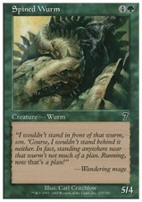 Magic the Gathering MTG Spined Wurm (270) Seventh Edition   LP
