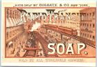 Savon Rapid Transit fabriqué uniquement par Colgate & Co., carte à échanger XIXe siècle, New York