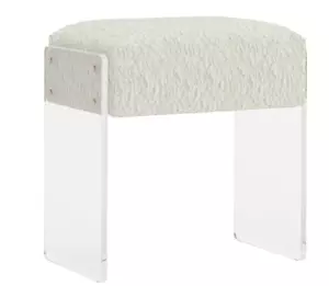 Vanity Stool Chair and Pouf Ottoman-Modern Multifunctional Vanity Stool - Picture 1 of 5