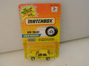 1992 MATCHBOX SUPERFAST 1:69 SCALE MB 53 FORD LTD US TAXI NEW ON CARD - Bild 1 von 3