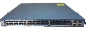 Cisco WS-C3750-48PS-S VO8 48 Port PoE 3750 Gigabit Switch - Picture 1 of 9
